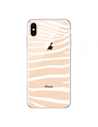 Coque iPhone XS Max Zebre Zebra Blanc Transparente souple - Project M