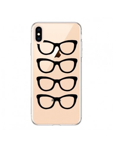 Coque iPhone XS Max Sunglasses Lunettes Soleil Noir Transparente souple - Project M