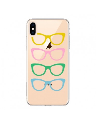 Coque iPhone XS Max Sunglasses Lunettes Soleil Couleur Transparente souple - Project M