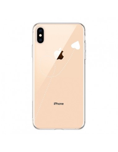 Coque iPhone XS Max Travel to your Heart Blanc Voyage Coeur Transparente souple - Project M