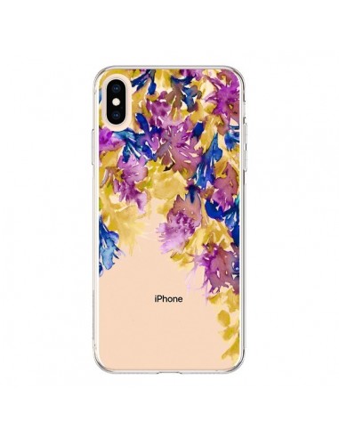 Coque iPhone XS Max Cascade Florale Transparente souple - Ebi Emporium