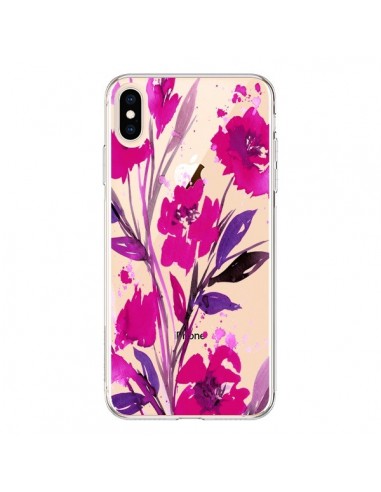 Coque iPhone XS Max Roses Fleur Flower Transparente souple - Ebi Emporium