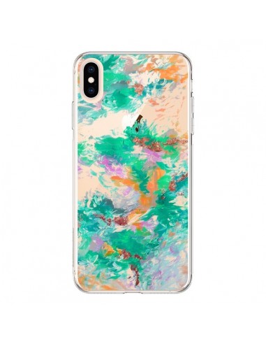 coque iphone xs transparente fleur