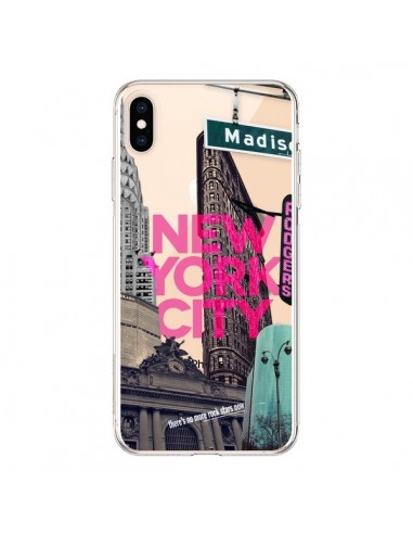 Coque iPhone XS Max New Yorck City NYC Transparente souple - Javier Martinez