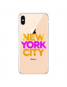 Coque iPhone XS Max New York City NYC Orange Rose...