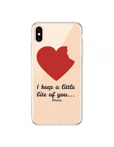 Coque iPhone XS Max I keep a little bite of you Love Heart Amour Transparente souple - Julien Martinez