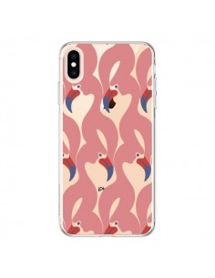 Coque iPhone XS Max Flamant Rose Flamingo Transparente...
