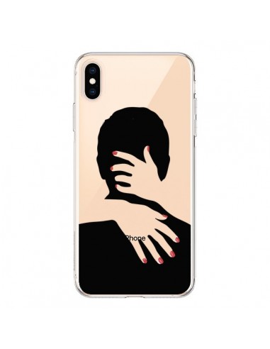 Coque iPhone XS Max Calin Hug Mignon Amour Love Cute Transparente souple - Dricia Do