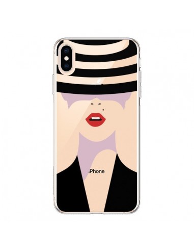 Coque iPhone XS Max Femme Chapeau Hat Lady Transparente souple - Dricia Do