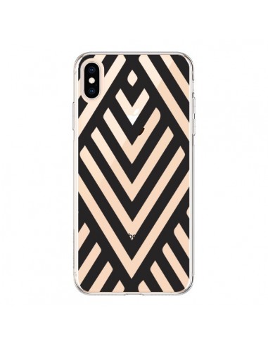 Coque iPhone XS Max Geometric Azteque Noir Transparente souple - Dricia Do