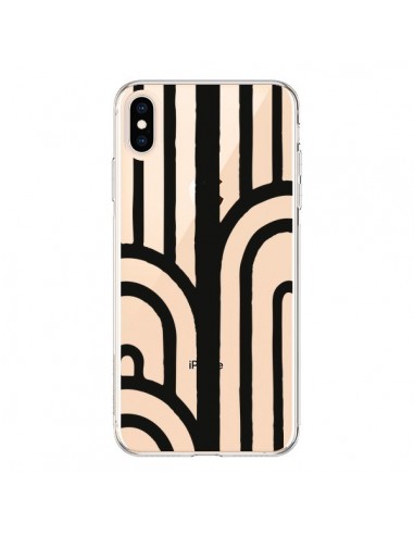 Coque iPhone XS Max Geometric Noir Transparente souple - Dricia Do