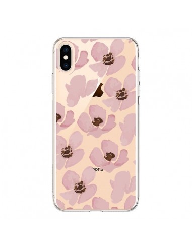 Coque iPhone XS Max Fleurs Roses Flower Transparente souple - Dricia Do