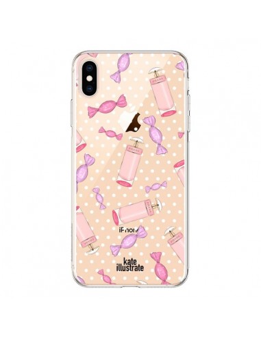 Coque iPhone XS Max Candy Bonbons Transparente souple - kateillustrate