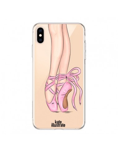 Coque iPhone XS Max Ballerina Ballerine Danse Transparente souple - kateillustrate