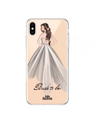 Coque iPhone XS Max Bride To Be Mariée Mariage Transparente souple - kateillustrate