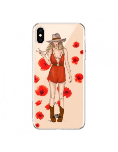 Coque iPhone XS Max Young Wild and Free Coachella Transparente souple - kateillustrate