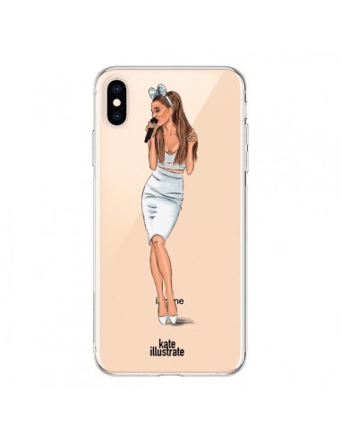 Coque iPhone XS Max Ice Queen Ariana Grande Chanteuse Singer Transparente souple - kateillustrate