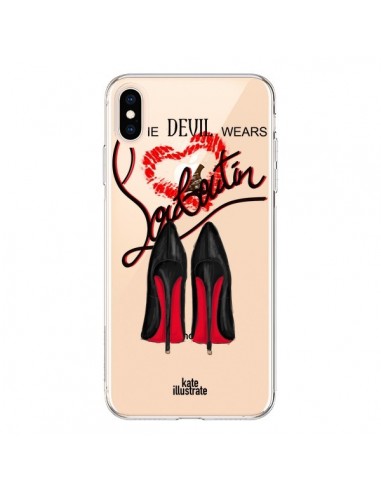 Coque iPhone XS Max The Devil Wears Shoes Demon Chaussures Transparente souple - kateillustrate