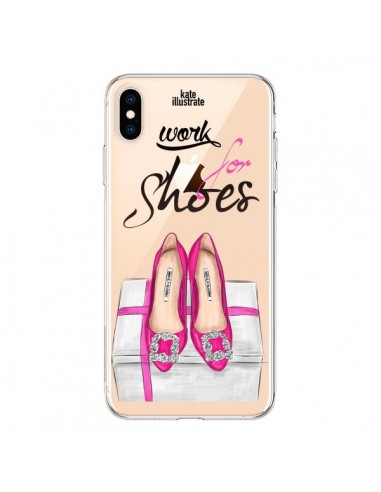 Coque iPhone XS Max I Work For Shoes Chaussures Transparente souple - kateillustrate