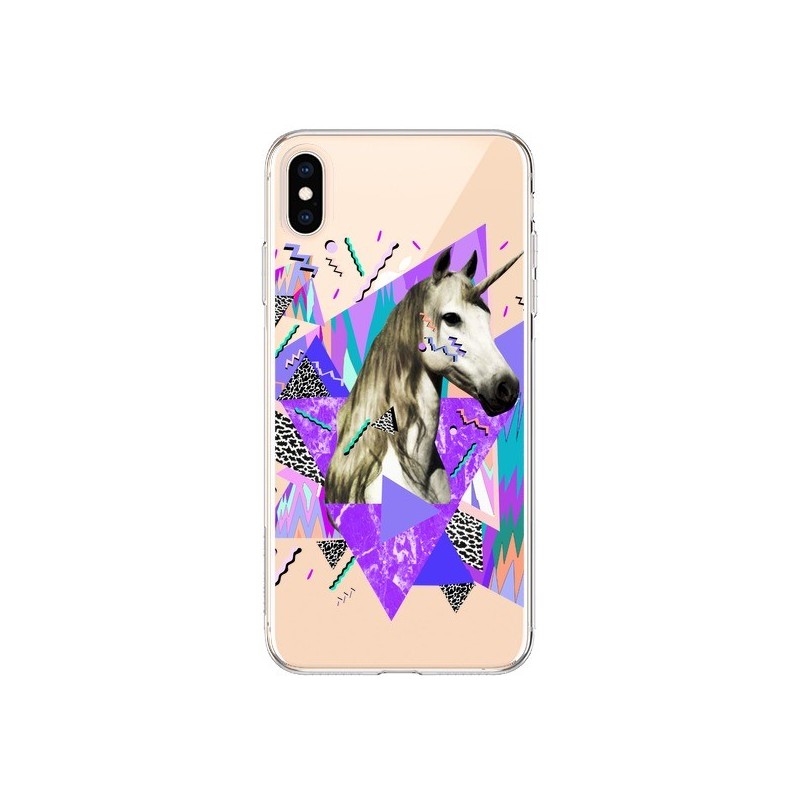 Coque iPhone XS Max Licorne Unicorn Azteque Transparente souple - Kris Tate