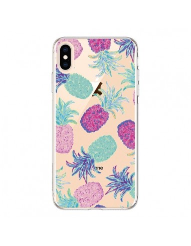 Coque iPhone XS Max Ananas Pineapple Fruit Ete Summer Transparente souple - Lisa Argyropoulos