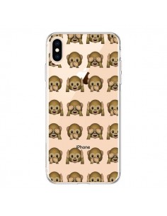 Coque iPhone XS Max Singe Monkey Emoticone Emoji...