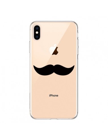 Coque iPhone XS Max Moustache Movember Transparente souple - Laetitia