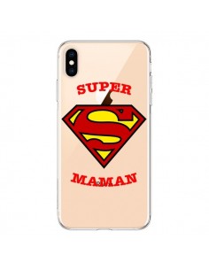 Coque iPhone XS Max Super Maman Transparente souple -...