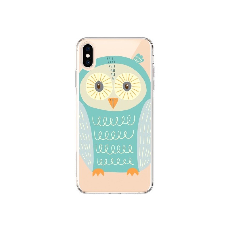 Coque iPhone XS Max Hibou Owl Transparente souple - Petit Griffin