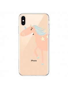 Coque iPhone XS Max Licorne Unicorn Rose Transparente...