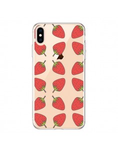 Coque iPhone XS Max Fraise Fruit Strawberry Transparente...