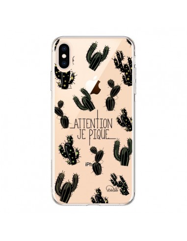 Coque iPhone XS Max Cactus Je Pique Transparente souple - Lolo Santo