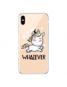 Coque iPhone XS Max Licorne Whatever Transparente souple...