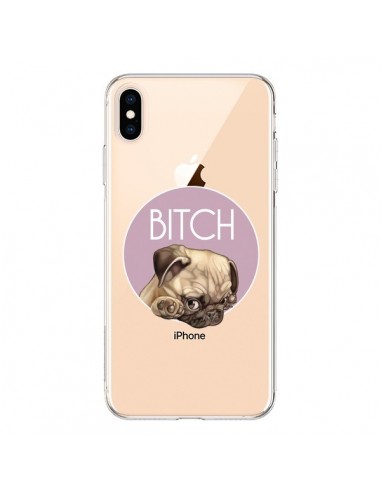 Coque iPhone XS Max Bulldog Bitch Transparente souple - Maryline Cazenave