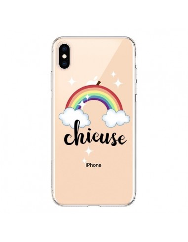 Coque iPhone XS Max Chieuse Arc En Ciel Transparente souple - Maryline Cazenave