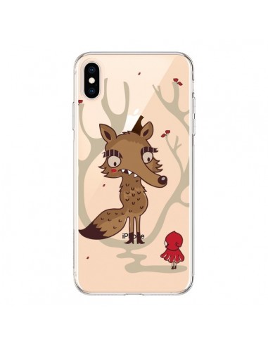 Coque iPhone XS Max Le Petit Chaperon Rouge Loup Hello Big Wolf Transparente souple - Maria Jose Da Luz