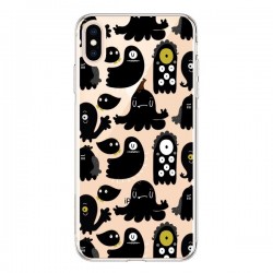 Coque iPhone XS Max Monsters Monstres Pattern...