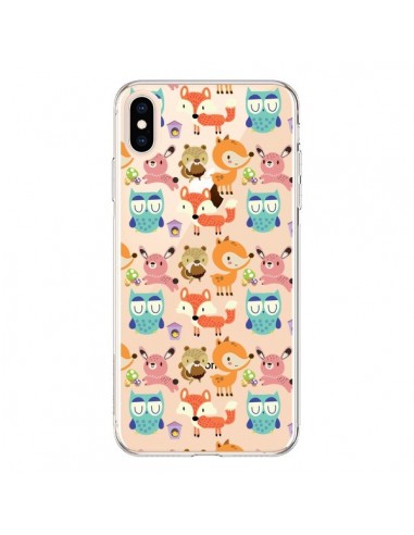 Coque iPhone XS Max Renard Ecureuil Lapin Hibou Transparente souple - Maria Jose Da Luz