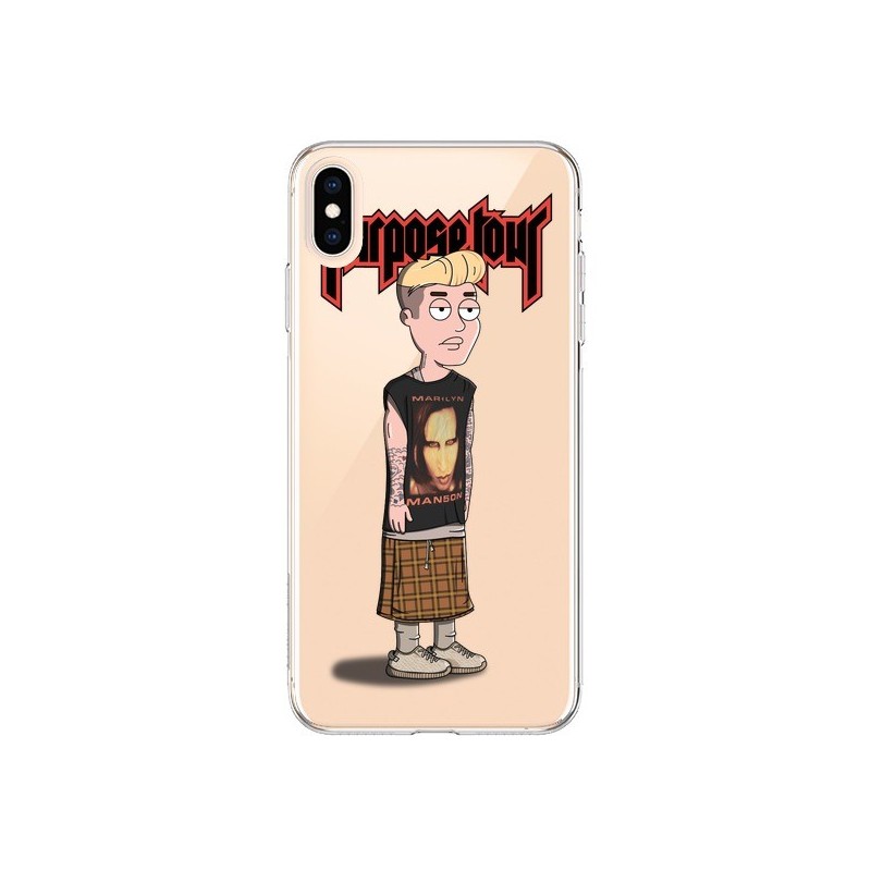 Coque iPhone XS Max Bieber Marilyn Manson Fan Transparente souple - Mikadololo