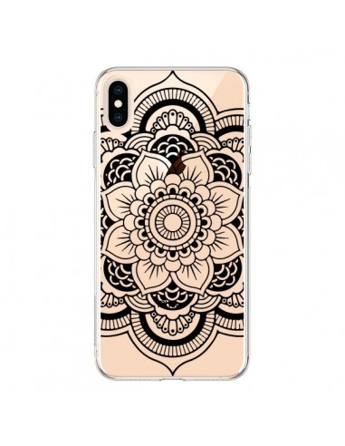 Coque iPhone XS Max Mandala Noir Azteque Transparente souple - Nico