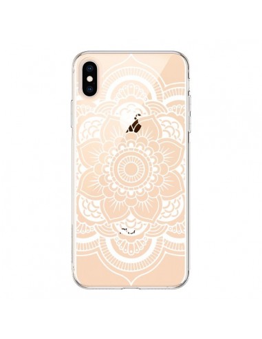 Coque iPhone XS Max Mandala Blanc Azteque Transparente souple - Nico