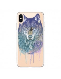 Coque iPhone XS Max Loup Wolf Animal Transparente souple...