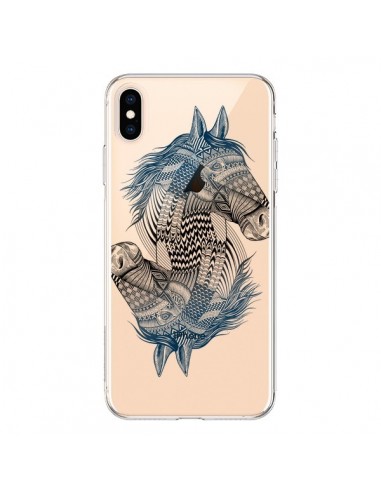 Coque iPhone XS Max Cheval Horse Double Transparente souple - Rachel Caldwell