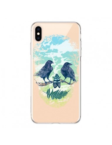 Coque iPhone XS Max Tête de Mort Nature Transparente souple - Rachel Caldwell