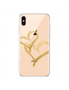 Coque iPhone XS Max Deux Coeurs Love Amour Transparente...