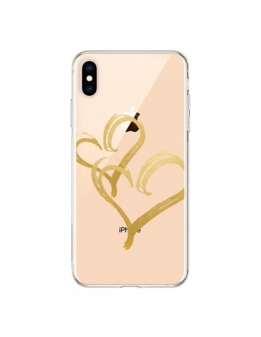 Coque iPhone XS Max Deux Coeurs Love Amour Transparente souple - Sylvia Cook