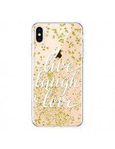Coque iPhone XS Max Live, Laugh, Love, Vie, Ris, Aime...