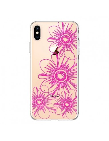 Coque iPhone XS Max Spring Flower Fleurs Roses Transparente souple - Sylvia Cook