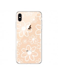 Coque iPhone XS Max Mandala Blanc White Flower...