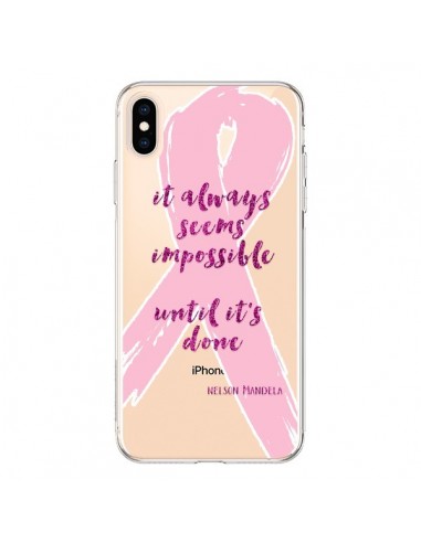 Coque iPhone XS Max It always seems impossible, cela semble toujours impossible Transparente souple - Sylvia Cook